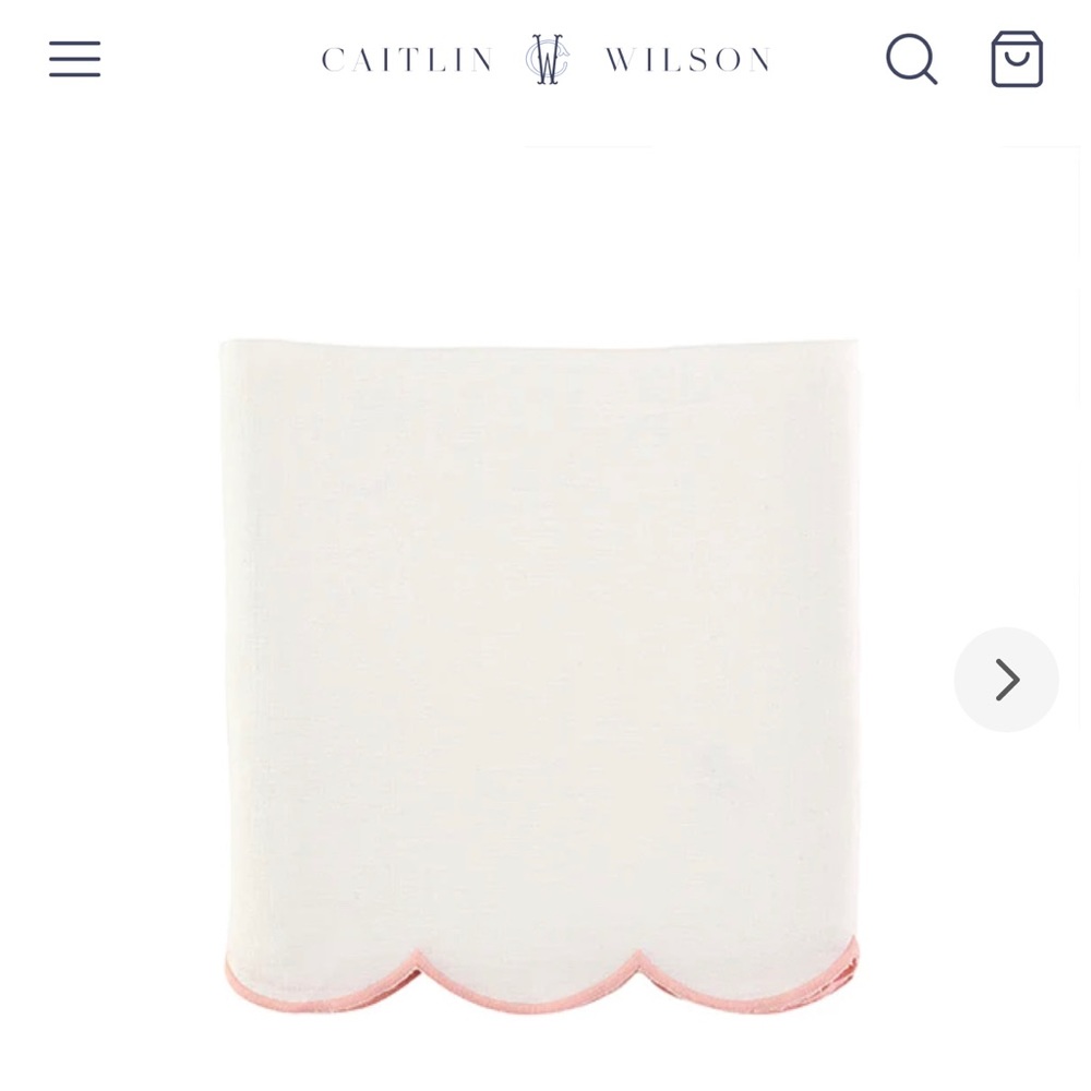 Cream Scalloped Edge Pillowcase with Pink Trim